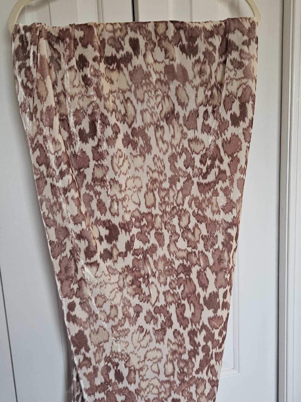 NWT Anthropologie Animal Print Velour Slip.Skirt